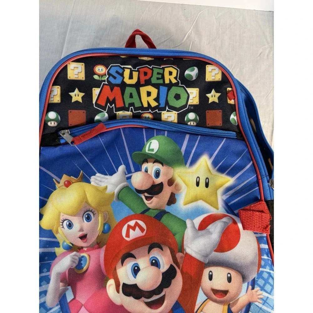 Super Mario Backpack Book Bag Computer Bag Mario Luigi Multicolor